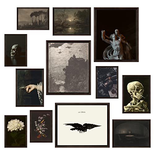 12 Dark Academia Unframed Prints Set
