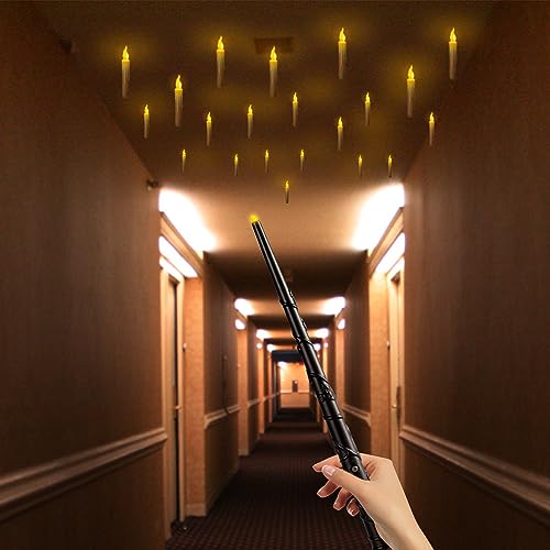 hallway with led candles that float and are flameless with remote