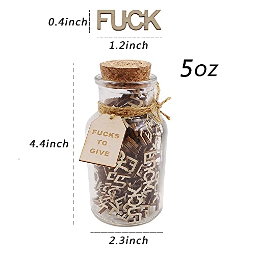 measurements for the gift jar of fucks that totals 5 ounces