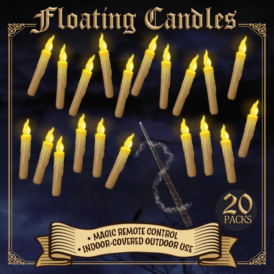 flameless candles that are also floating candles 20 pack with remote