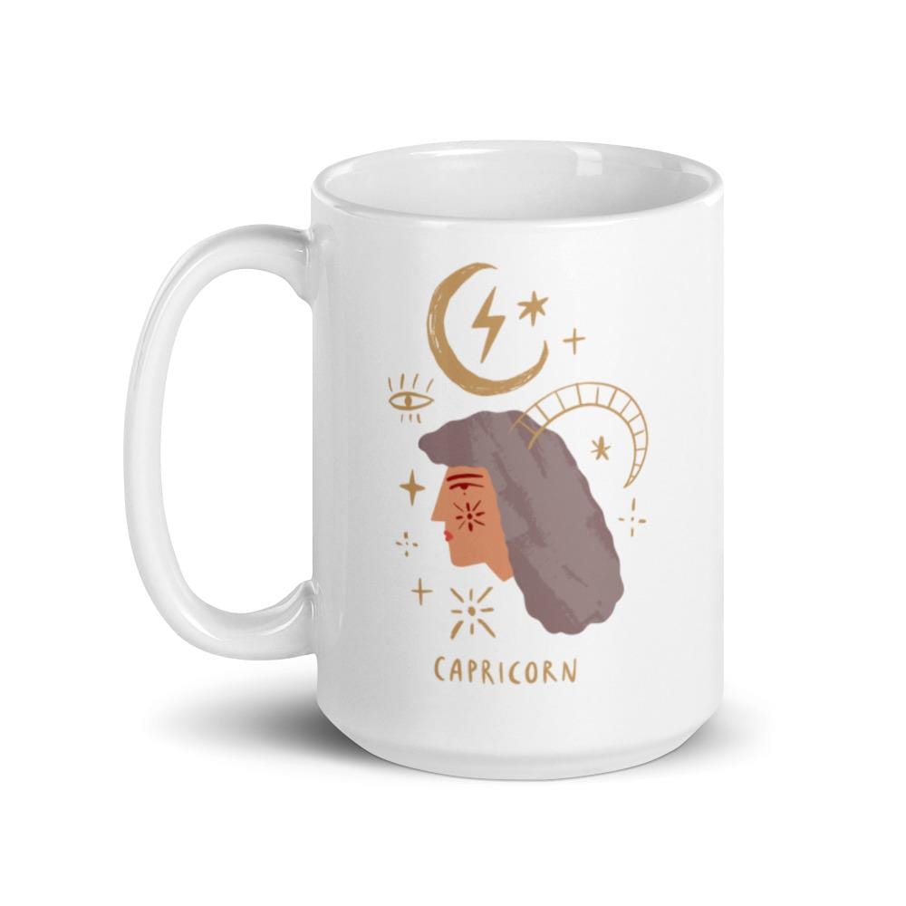 Capricorn sign mug reverse side