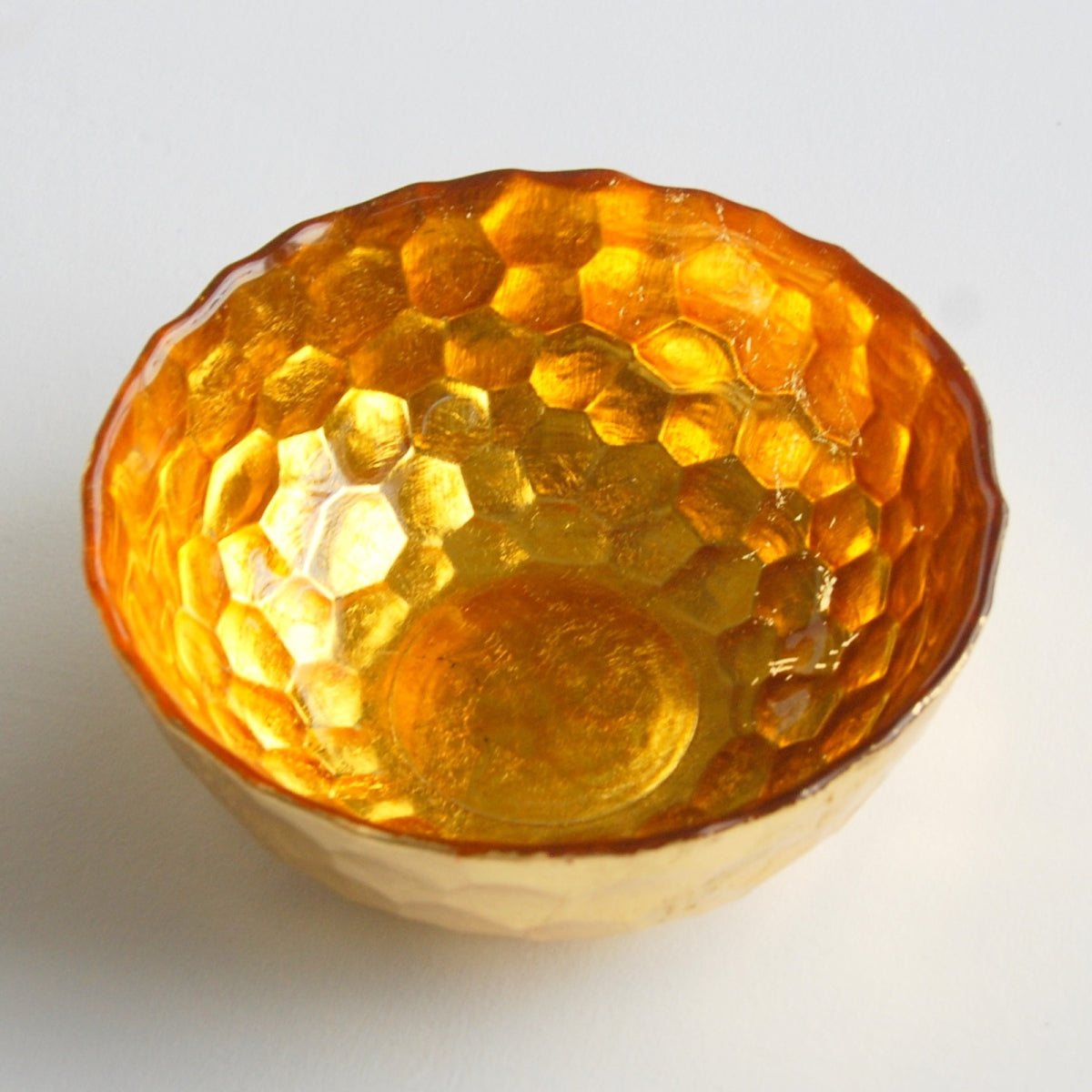 Gold Treasues Pounded Salad Bowl top view