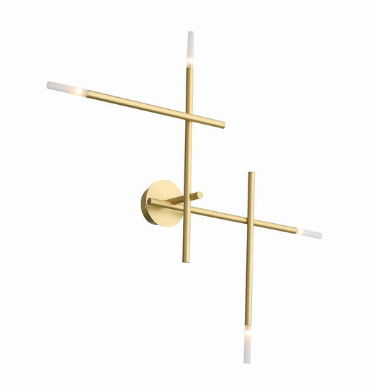 wall light that can be placed like a sconce lamp featuring gold details with LED bulbs