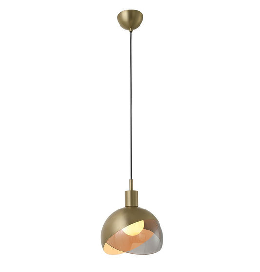 brass and glass pendant lamp