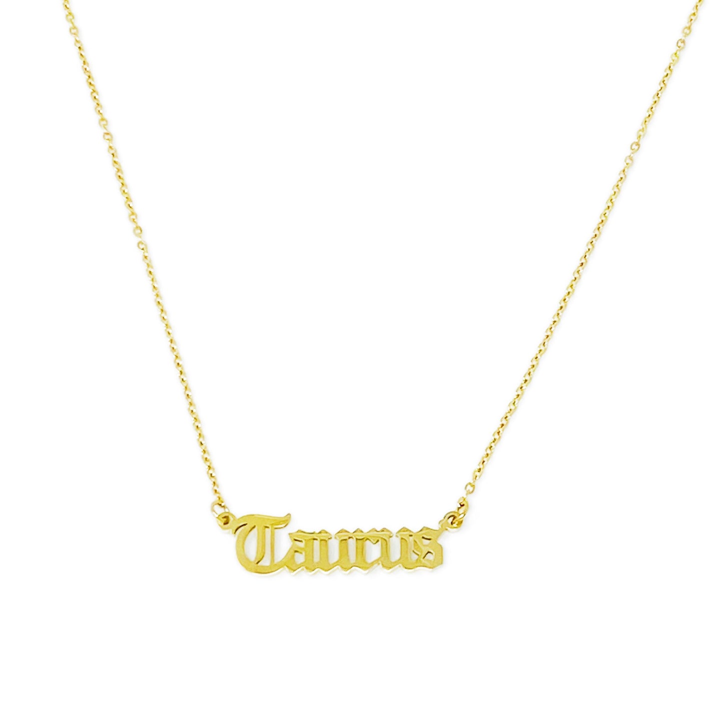 Zodiac Name Necklace Taurus