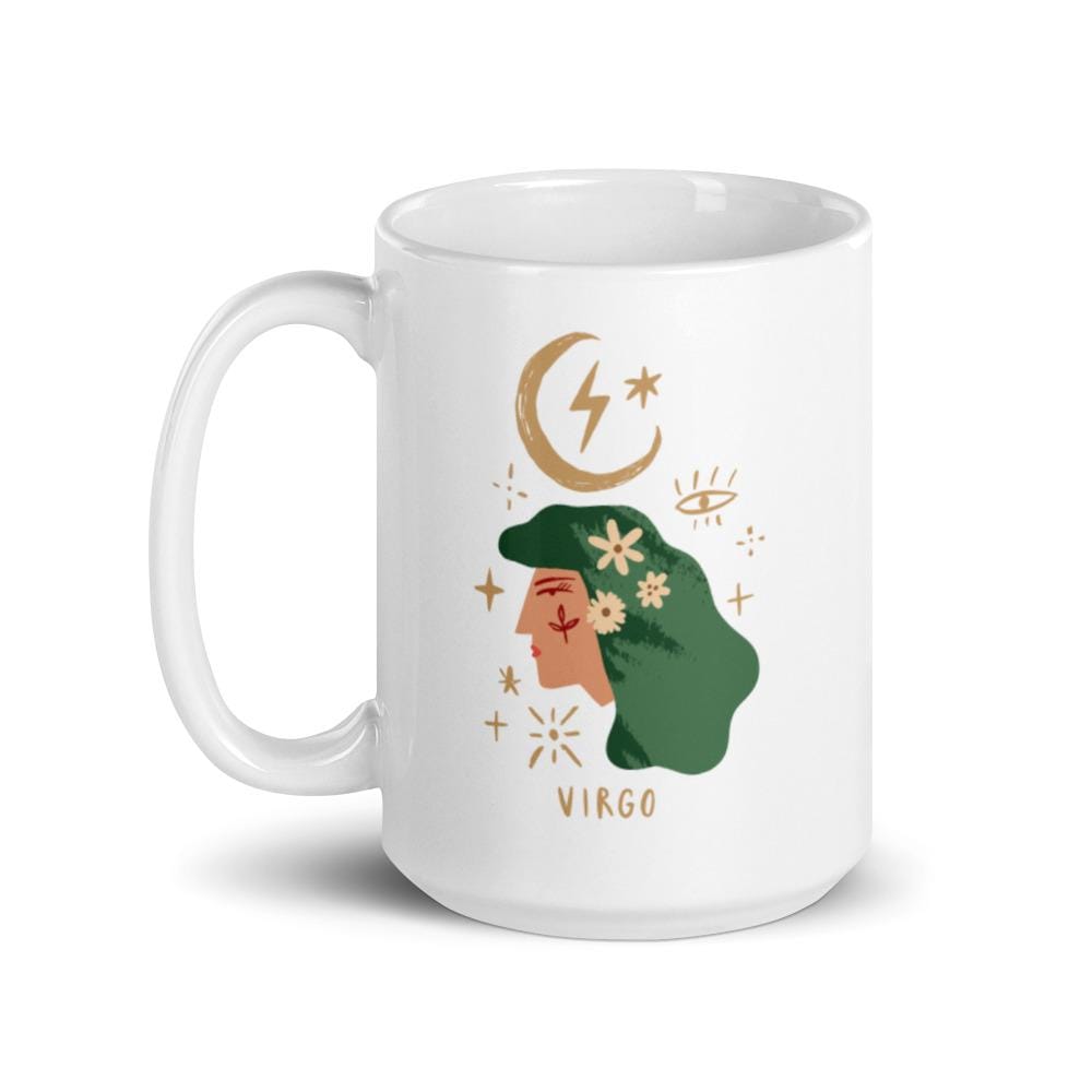 reverse view of Virgo sign mug